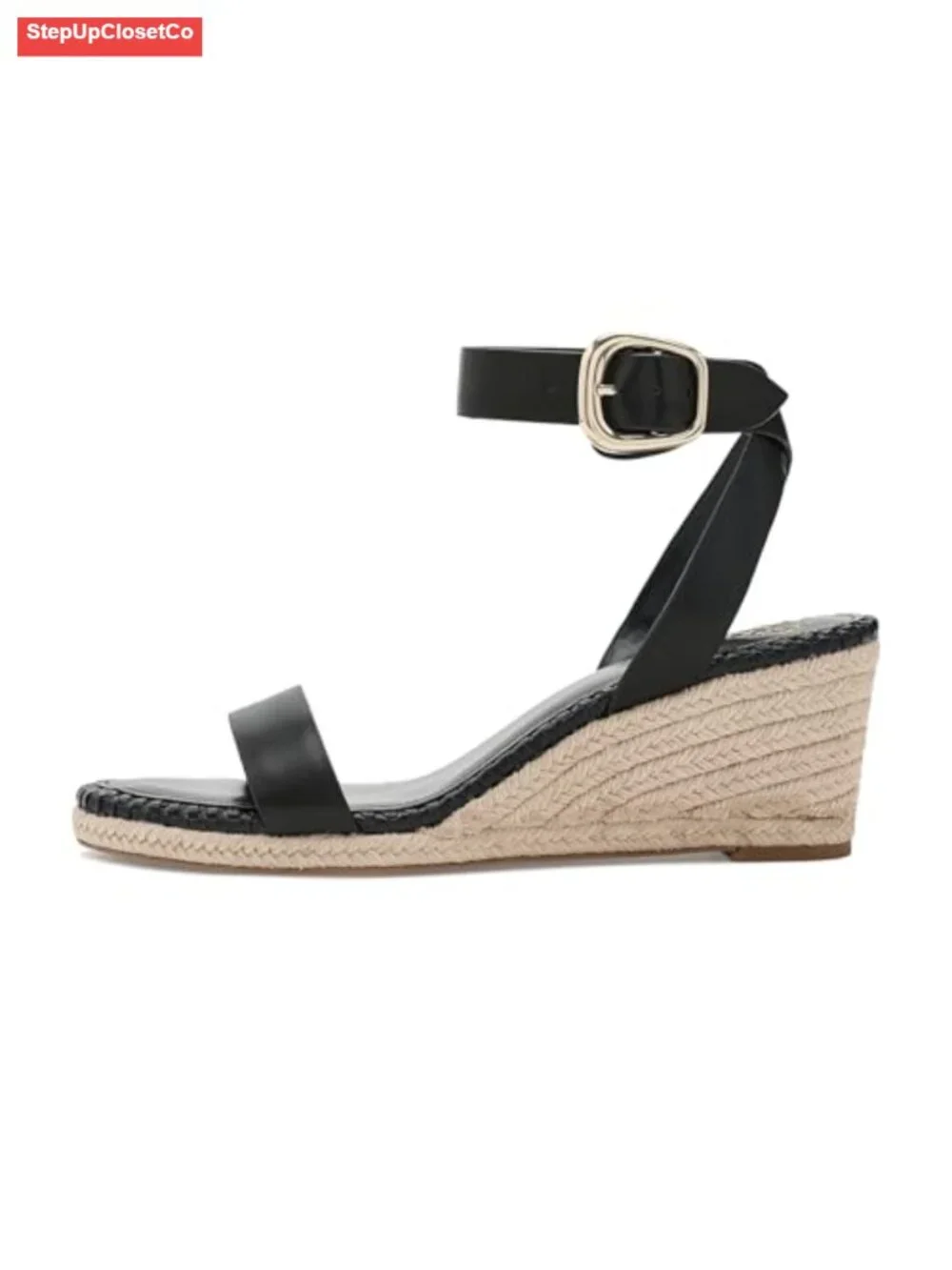 Espadrille Wedge Ankle Strap Sandals Open Toe Buckle